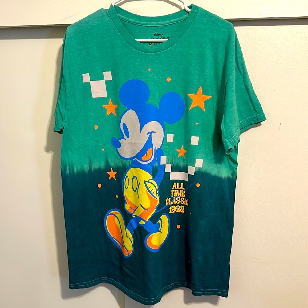 NEW Disney Mickey Mouse Teal and Dark Green T-Shirt - READY FOR DISNEY VACATION